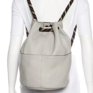 Rebecca Minkoff pebbled, leather Climbing Rope bucket backpack